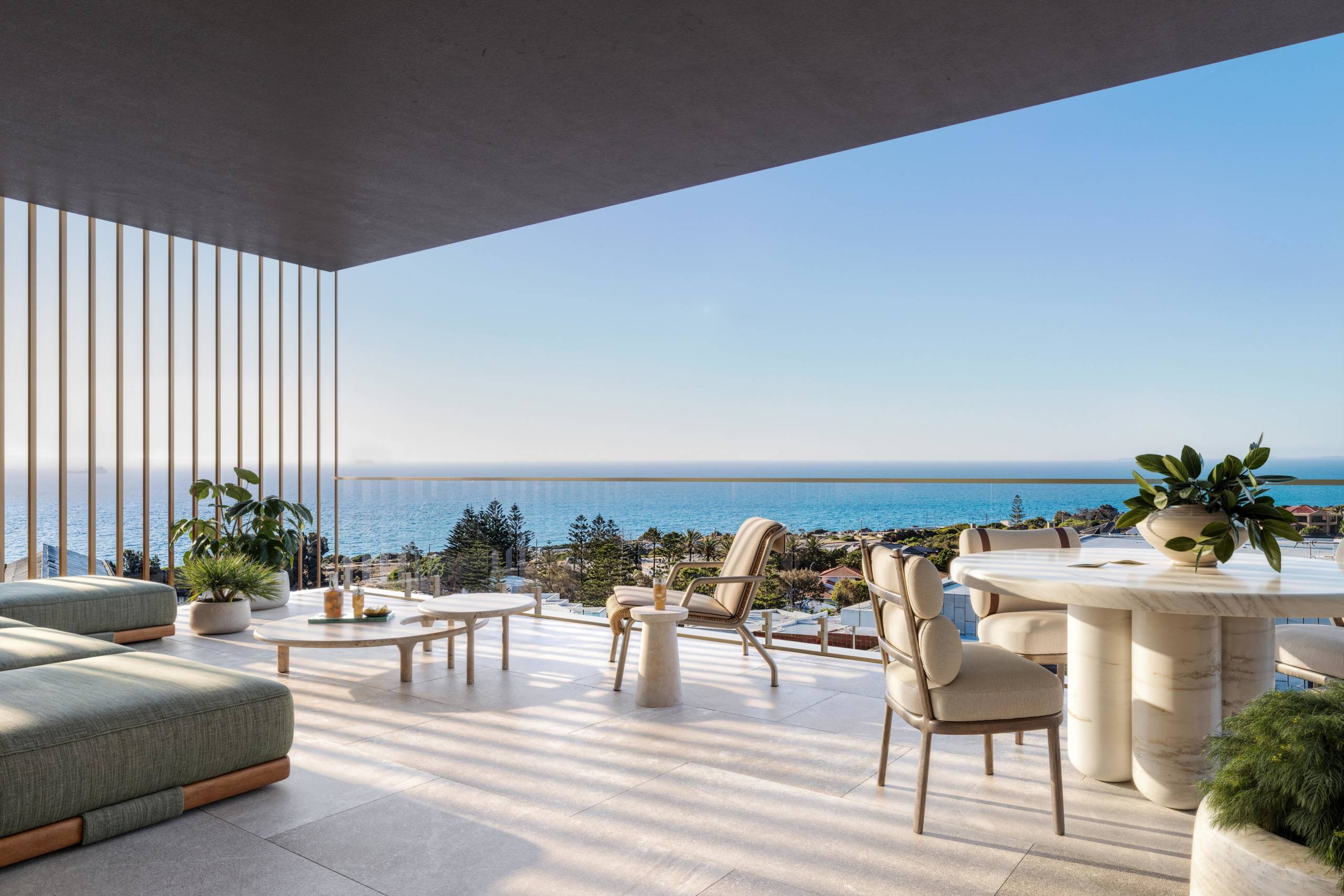 Balcony entertaining space
