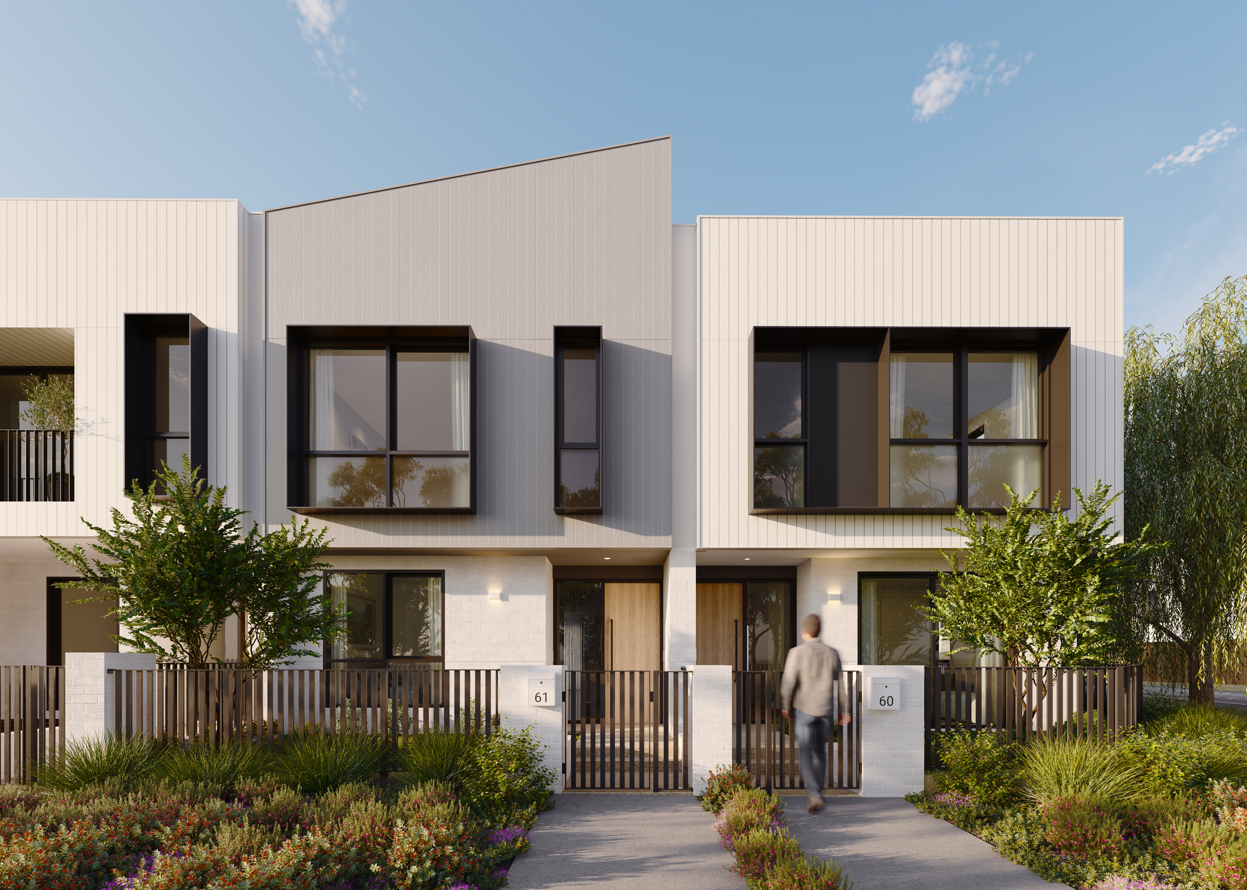 NARA townhouses streetscape, Beaconsfield
