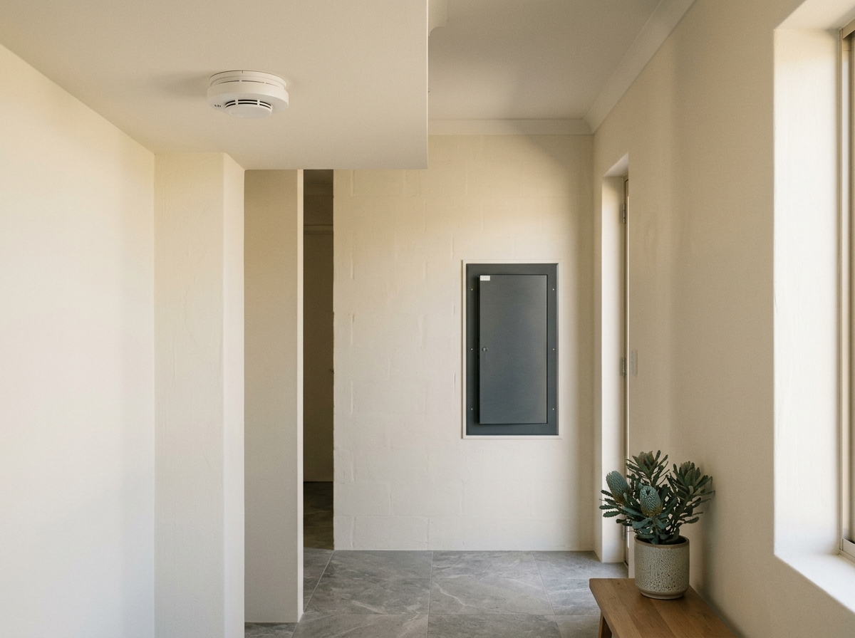 A safe, realistic view of visible household safety items checked before property transfer in WA.